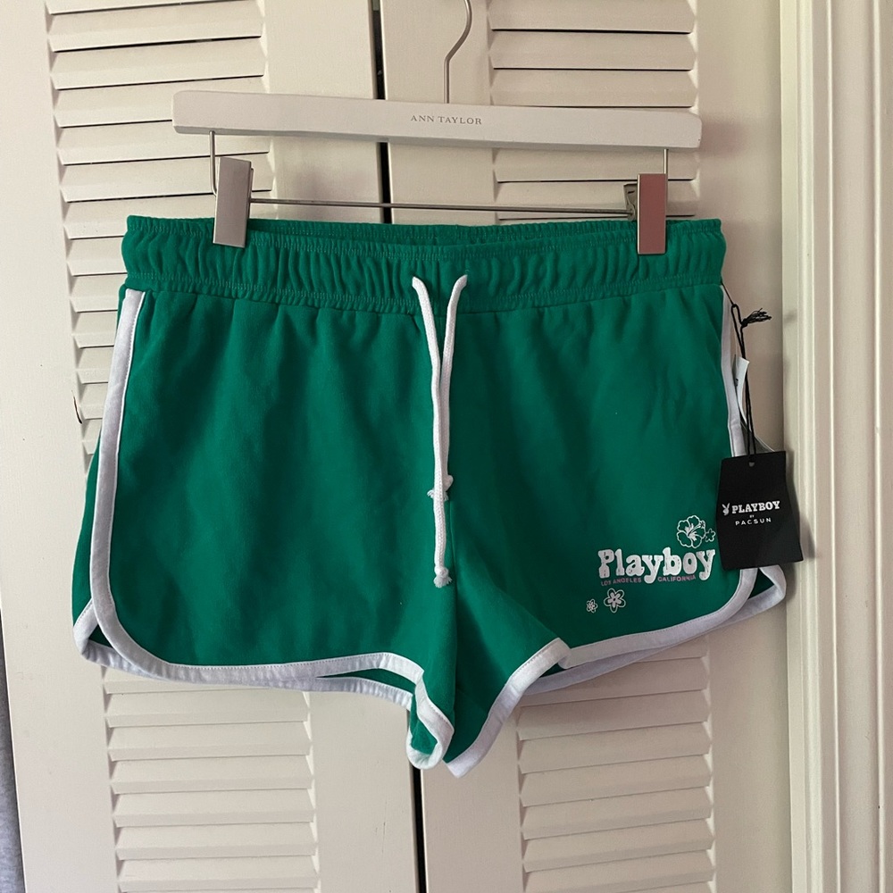 Green playboy shorts